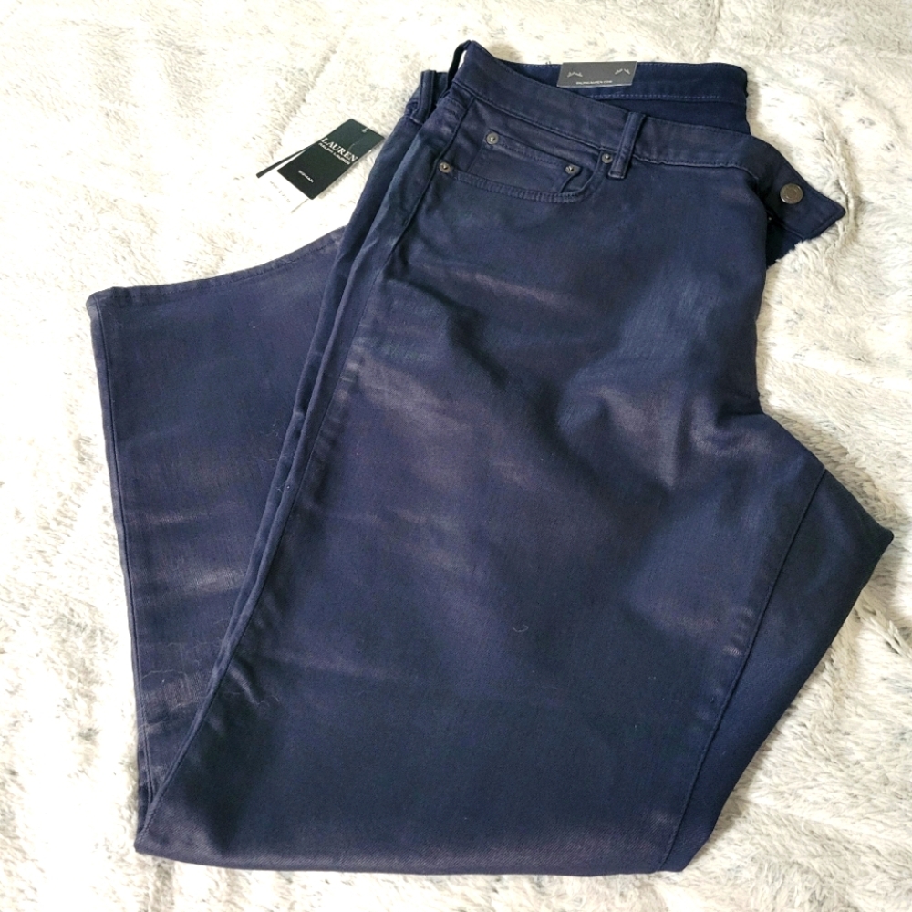 Ralph Lauren Black Label women's Jeans 22W navy NWT - Picture 2 of 13